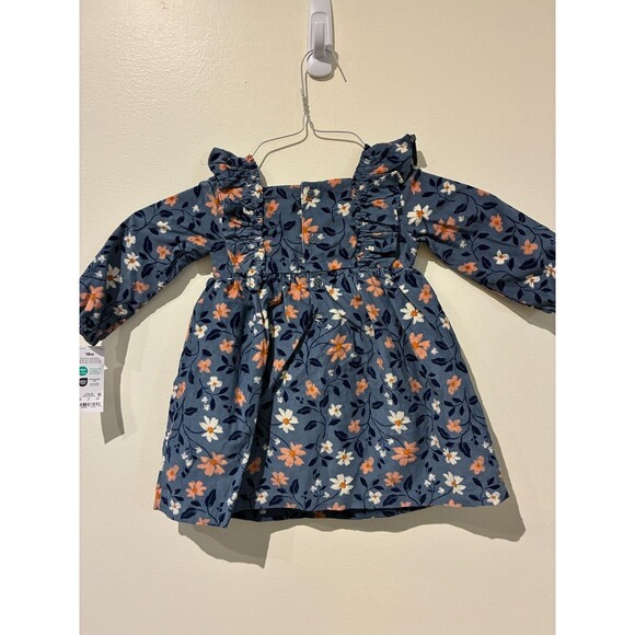 NWT Carter's Just One You Blue Floral Dress with Diaper Cover - 18M - Picture 2 of 4